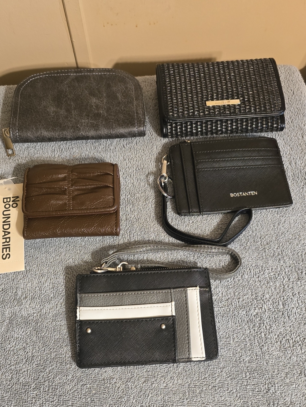 Black Card Holder Wristlet - Black